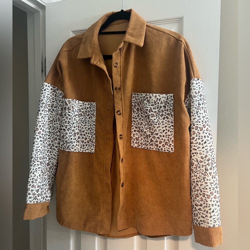 SHEIN Tan Corduroy Jacket